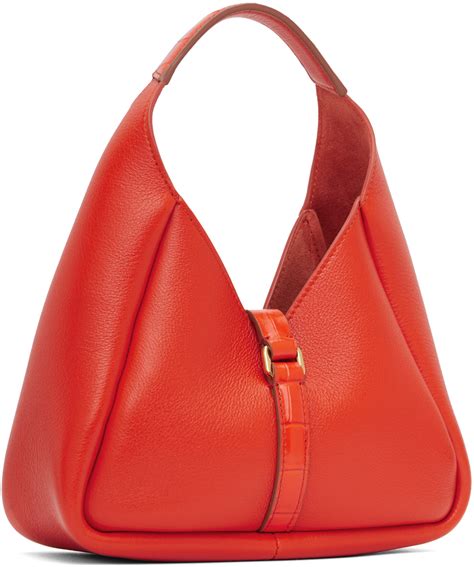 Givenchy: Orange Leather Bag 